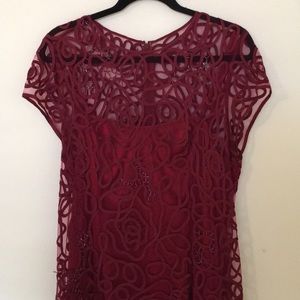 Cocktail Formal Dress Burgundy XXL